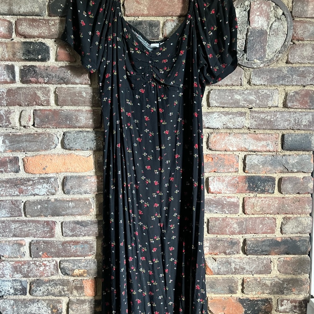 GAP Black  Floral Dress XL - Picture 3 of 7
